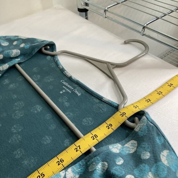 Coldwater Creek Women's Polka Dot Wrap Blouse Size 1X Boho Flowy Draped Trendy - Picture 3 of 11